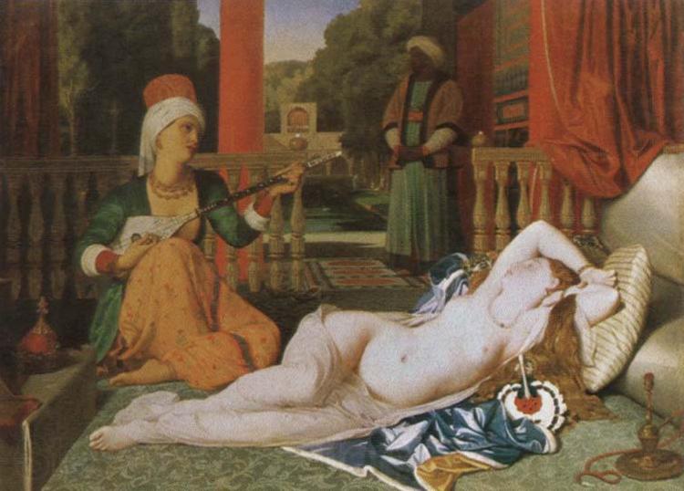 Jean-Auguste-Dominique Ingres odalisque and slave Norge oil painting art